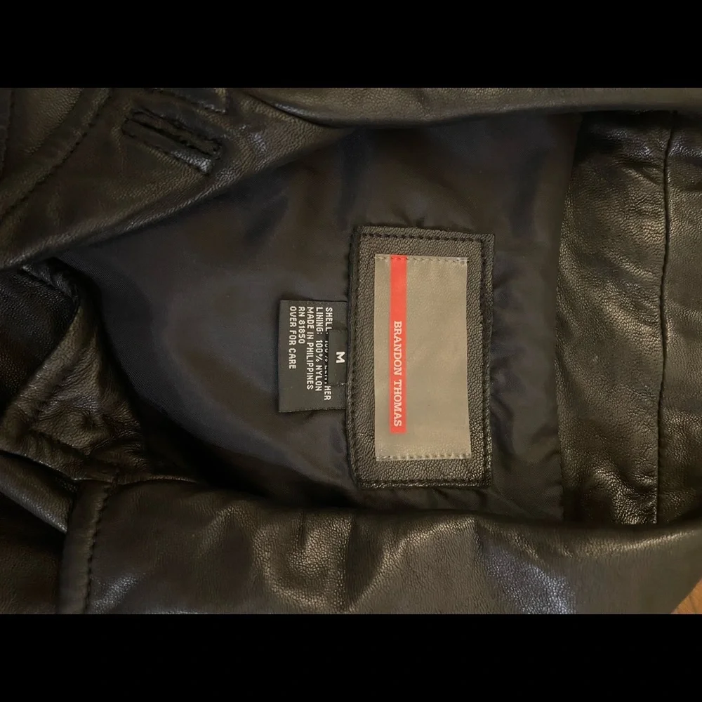 Brandon James Longline Lambskin Leather Coat - Picture 8 of 8